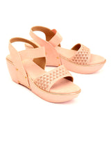 Delco Pu Sole Plaform Heel Sandals