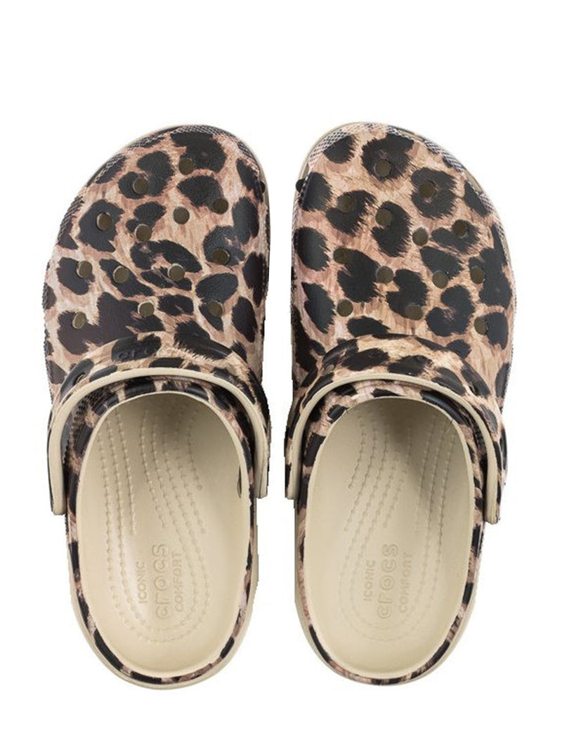Leopard Print Croc Charms Crocs Ladies Classic Platform Animal