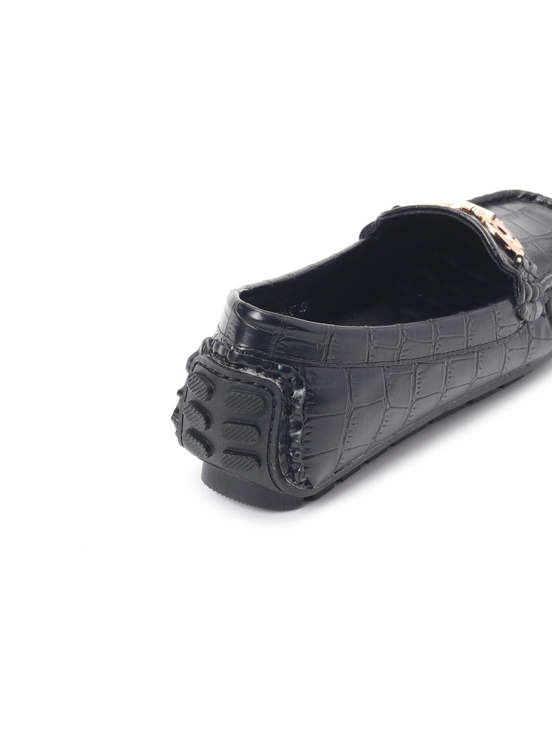 Delco Womens Textured Pu Loafers
