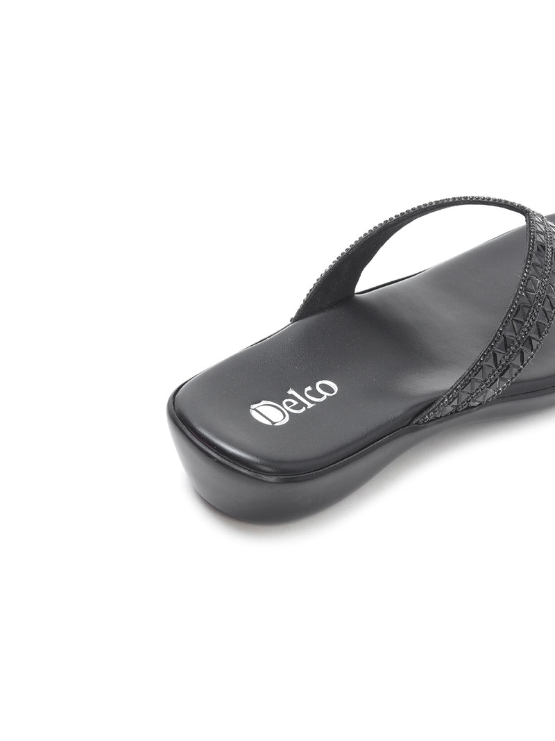 Delco Synthetic Party Wear PU Sole Slip-Ons