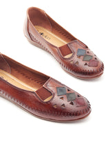 Delco Flat Heel Leather Belly