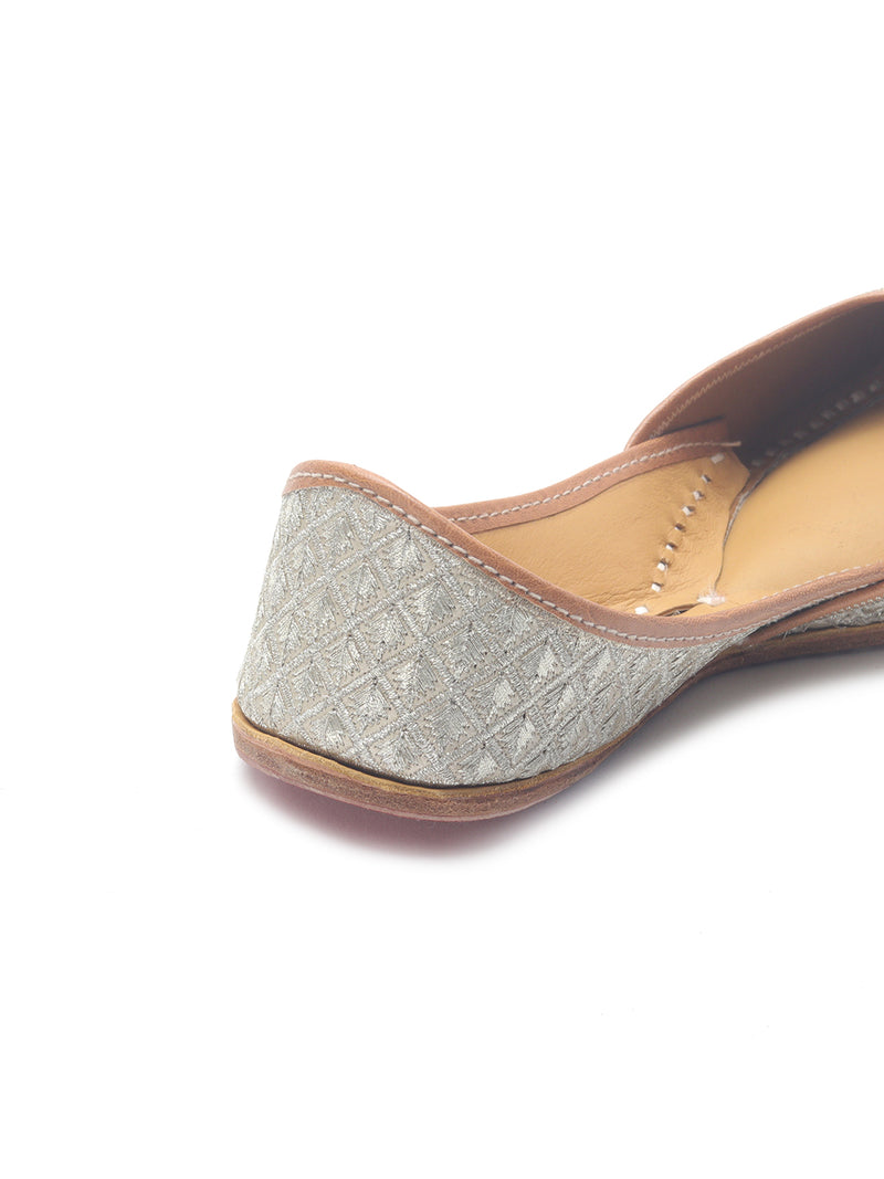 Finely Handcrafted Tan Formal Juttis