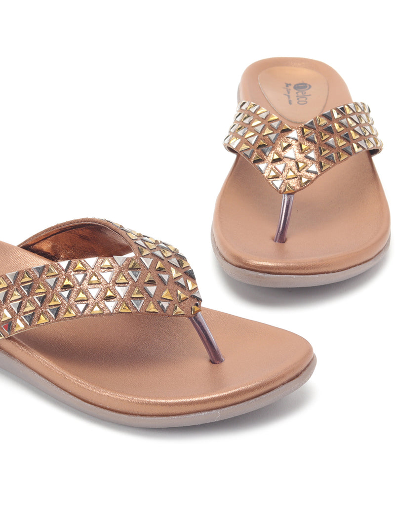 Delco Women'S Embellished Flat Chappals