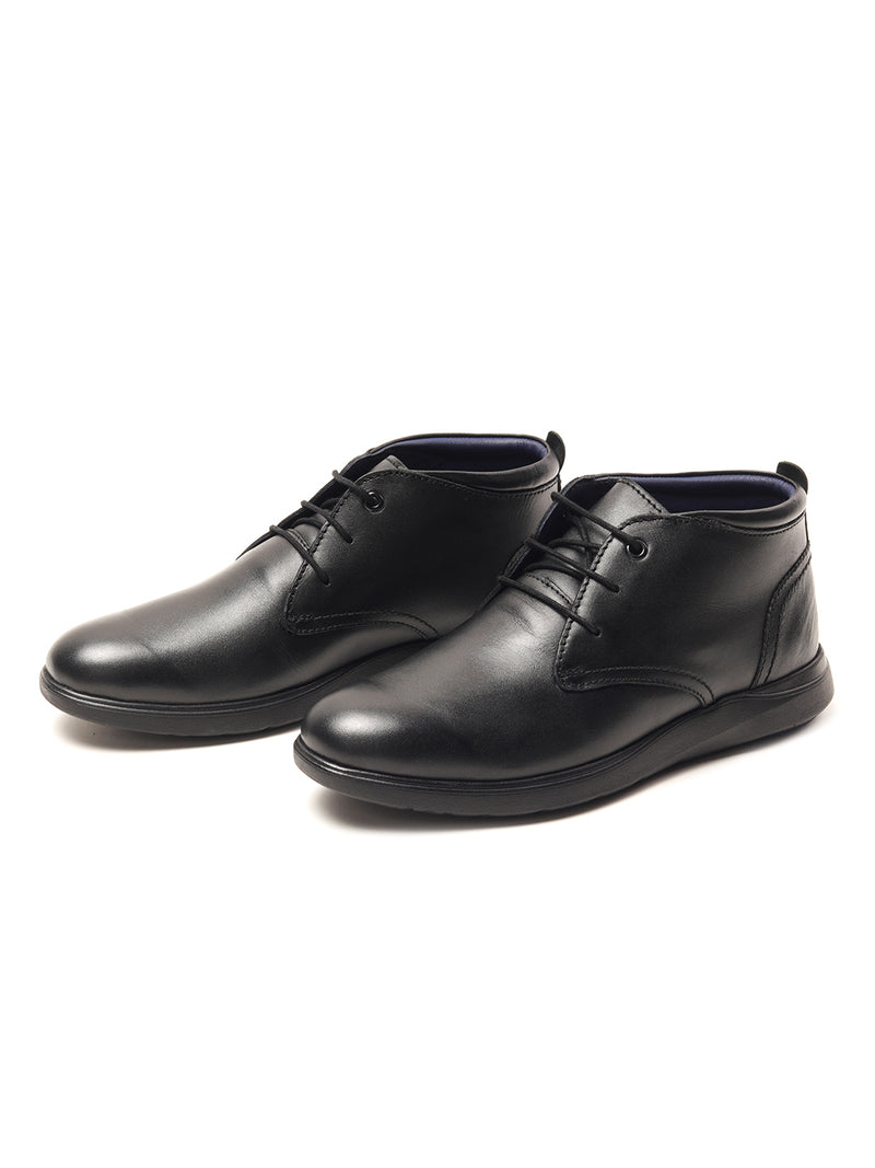Men's Black Leather Boots from the House of Delco