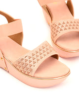 Delco Pu Sole Plaform Heel Sandals