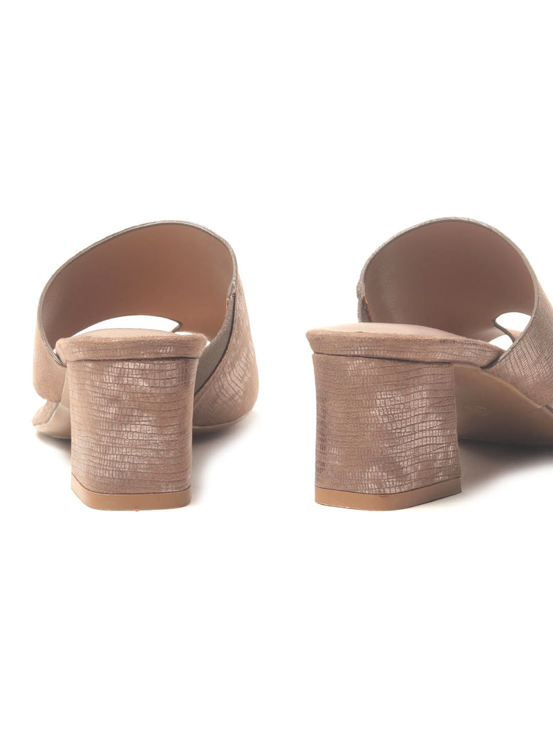 Delco Women Bronze Solid Heels