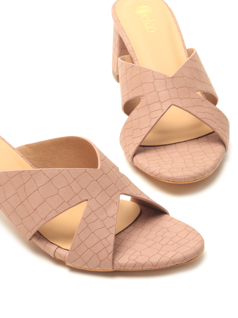 Delco's Comfortable Block heel Slip Ons
