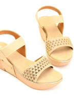 Delco Pu Sole Plaform Heel Sandals