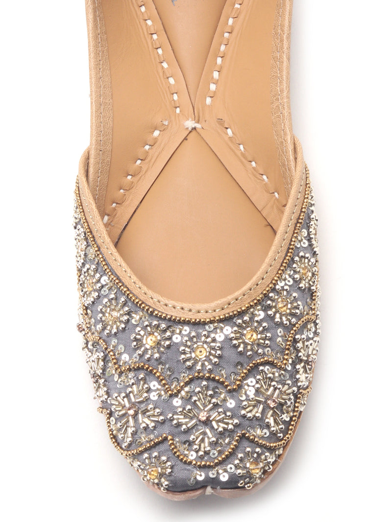 Gold Hand Embroidered Juttis