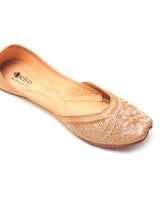 Delco Women's  Tan Colored Embellished Jutis