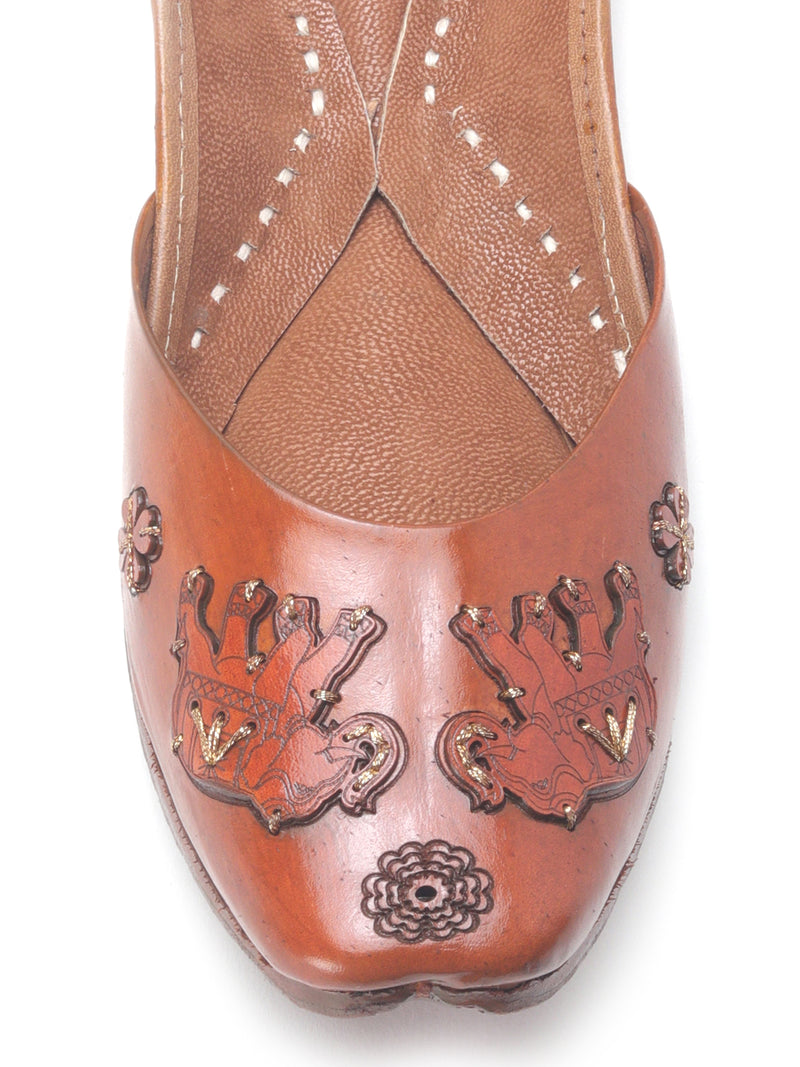 Handcrafted Tan Leather Juttis
