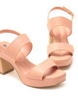 Faux leather Block heel Casual Sandal